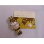 Omega Seamaster automatic gentlemans wristwatch on replacement expanding strap