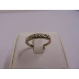 18ct white gold half eternity diamond ring, approx total weight 2.3g