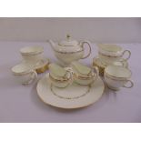 Wedgwood tea service Golden Fleece pattern to include teapot, milk jug, sugar bowl, cake plate,