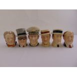 Six ceramic character jugs from the Licensed Victuallers to include Prince Phillip, Henry Porter,