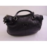Prada black leather ladies handbag with two handles