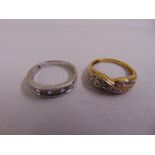 Two 9ct gold and diamond rings, approx total weight 4.6g