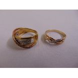 Two 9ct gold dress rings, approx total weight 6.3g