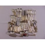 A Black and Barlow silver plated Kings pattern canteen of flatware for twelve place settings