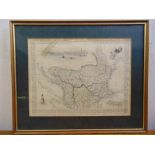 Two framed and glazed maps of Turkey with illustrations by H. Warren and engraved by J. Rogers,