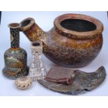 A group of Middle Eastern items, including a large