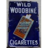 An Antique enamel advertising sign ""Wild Woodbine""