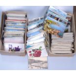 3 boxes of loose postcards