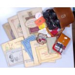 Binoculars, cigarette cards etc