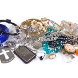 Various mixed silver and costume jewellery