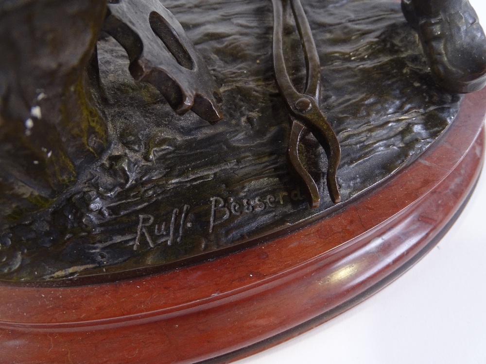 Ruffino Besserdich (born 1852), bronze sculpture The Blacksmith, signed on base on original - Image 4 of 4