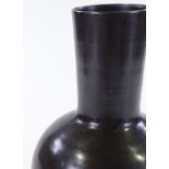 A Studio bronze narrow-necked vase, unsigned, height 31cm