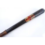 A Victorian painted wood Policeman's truncheon, length 45cm