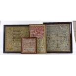 A group of 18th and 19th century needlework samplers, all framed (11)
