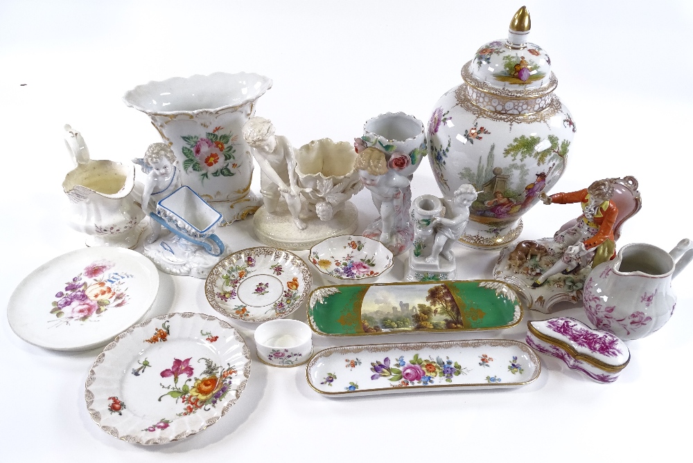 A collection of English and Continental porcelain items - Image 2 of 3