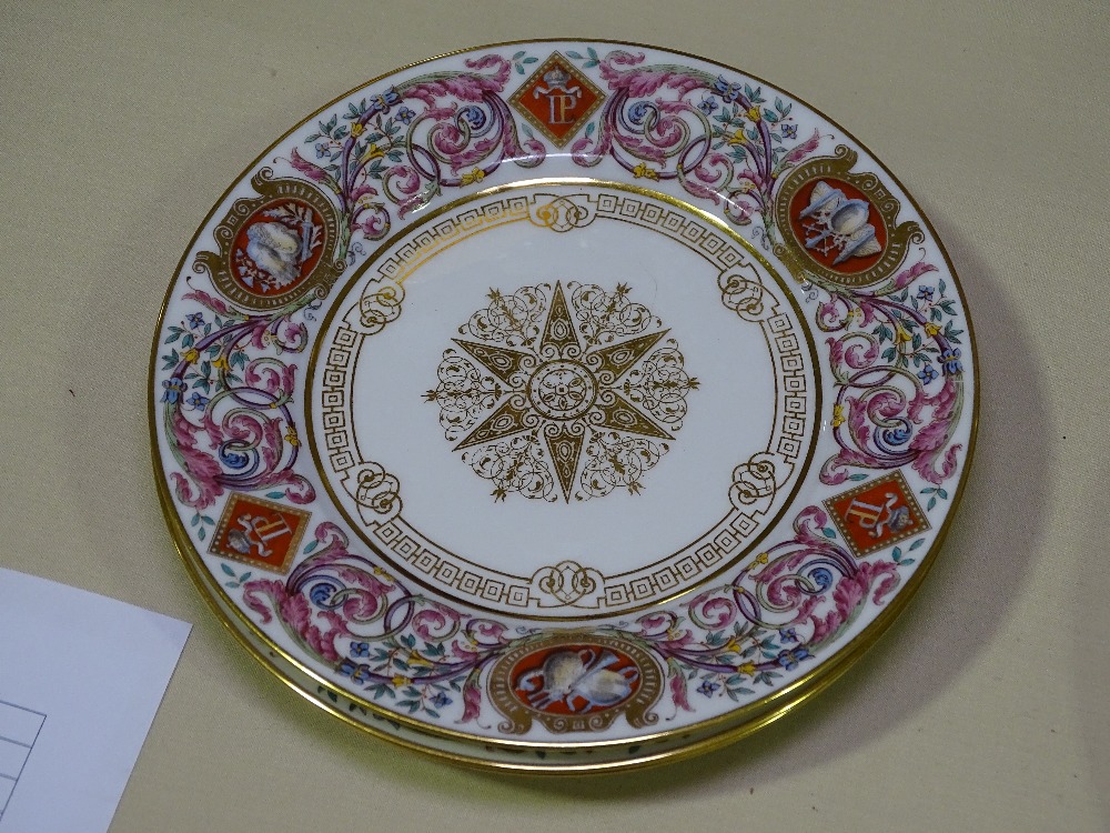 A set of Sevres porcelain plates and dishes, inscribed Chateau de F Bleau (9) - Image 19 of 21