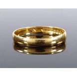A 22ct gold wedding band, maker's marks S & Co, size S, 2.9g