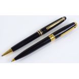 A Mont Blanc Meisterstuck Ballpoint pen, and a Dupont Olympia Rollerball pen (2)