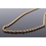 A 9ct gold rope twist necklace, length 520mm, 7.8g