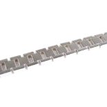 A Gucci heavy silver bracelet, length 210mm, 124.4g
