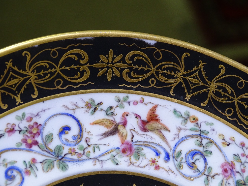 A group of English and Continental porcelain, including a Sevres Cabinet cup and saucer with painted - Image 8 of 11