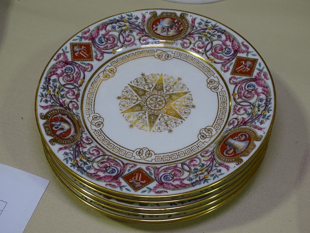 A set of Sevres porcelain plates and dishes, inscribed Chateau de F Bleau (9) - Image 16 of 21