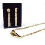 A pair of Yves Saint Laurent costume earrings, together with a Givenchy necklace (2)