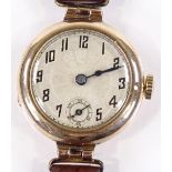 A lady's 9ct gold Vesta Breguet hsfg Mechanical wristwatch, 15 jewel movement with subsidiary