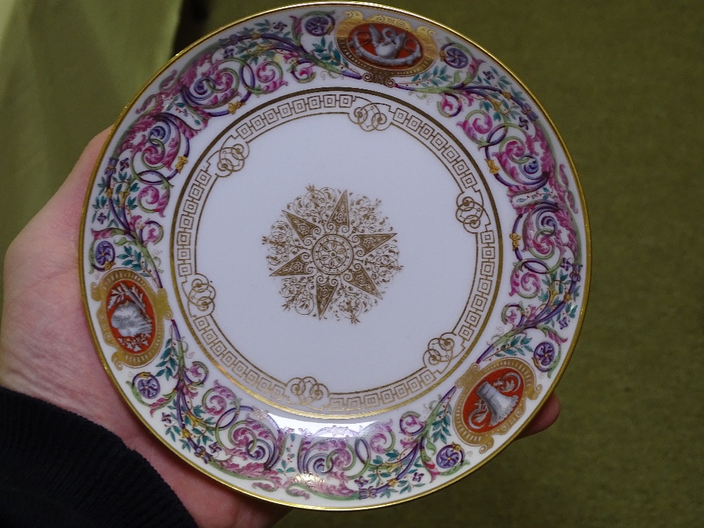 A set of Sevres porcelain plates and dishes, inscribed Chateau de F Bleau (9) - Image 13 of 21