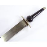 A 19th century plug bayonet with brass mounted horn handle, overall length 32cm