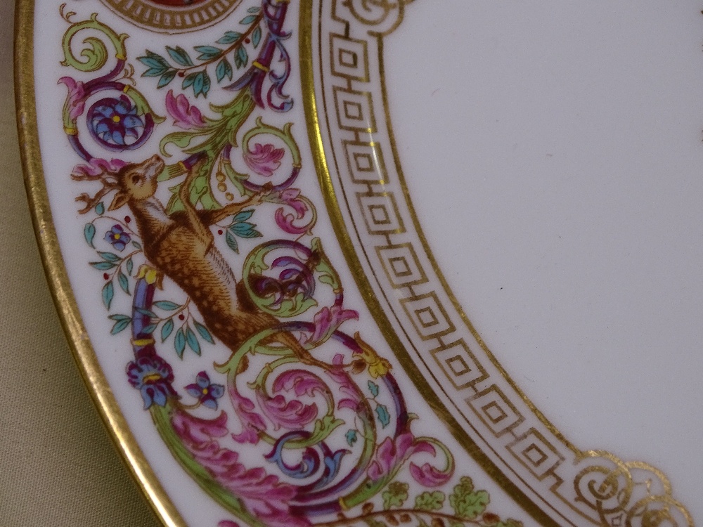 A set of Sevres porcelain plates and dishes, inscribed Chateau de F Bleau (9) - Image 10 of 21