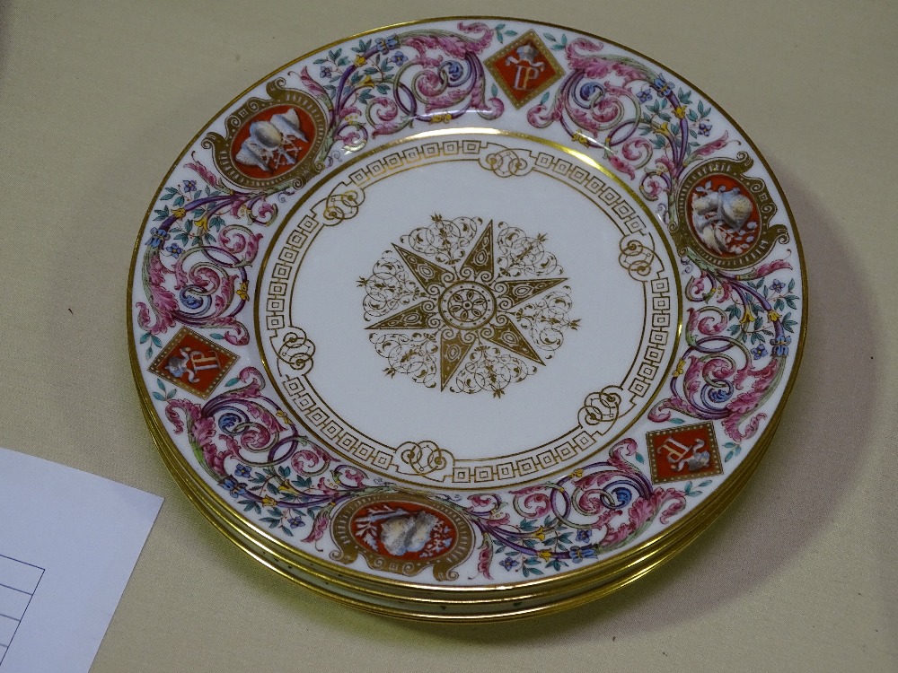 A set of Sevres porcelain plates and dishes, inscribed Chateau de F Bleau (9) - Image 18 of 21