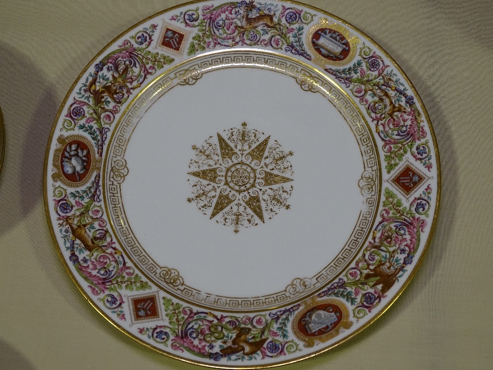 A set of Sevres porcelain plates and dishes, inscribed Chateau de F Bleau (9) - Image 8 of 21