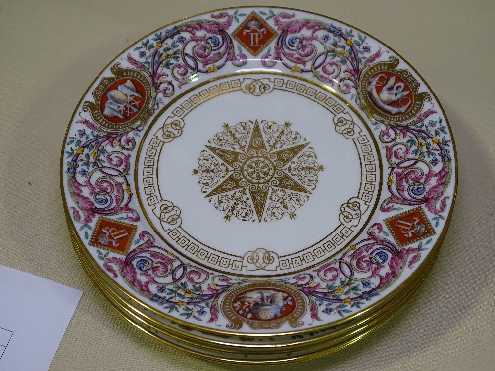 A set of Sevres porcelain plates and dishes, inscribed Chateau de F Bleau (9) - Image 17 of 21