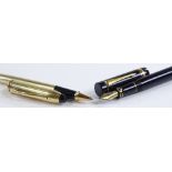 A Cross gold filled Townsend Rollerball pen, and a Parker Fountain pen with 18ct gold nib (2)