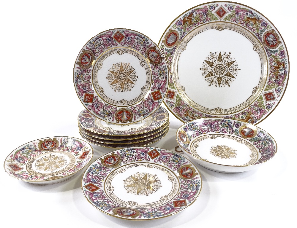 A set of Sevres porcelain plates and dishes, inscribed Chateau de F Bleau (9) - Image 2 of 21