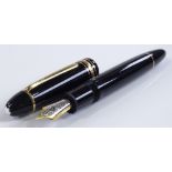 A Mont Blanc Meisterstuck 149 fountain pen, 4810 nib in 18ct gold