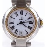A lady's Dunhill Quartz wristwatch, stainless steel case with date aperture, model no. 12 10774,