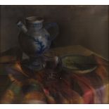 Mid-20th century coloured pastels, still life, indistinctly signed, 19" x 21", framed