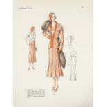 A folder of 1930s French fashion prints (10)