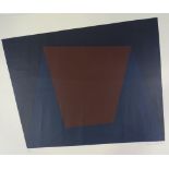 David Smith RE (1920 - 1998), scree print, abstract in blue, black and brown, plate size 18" x