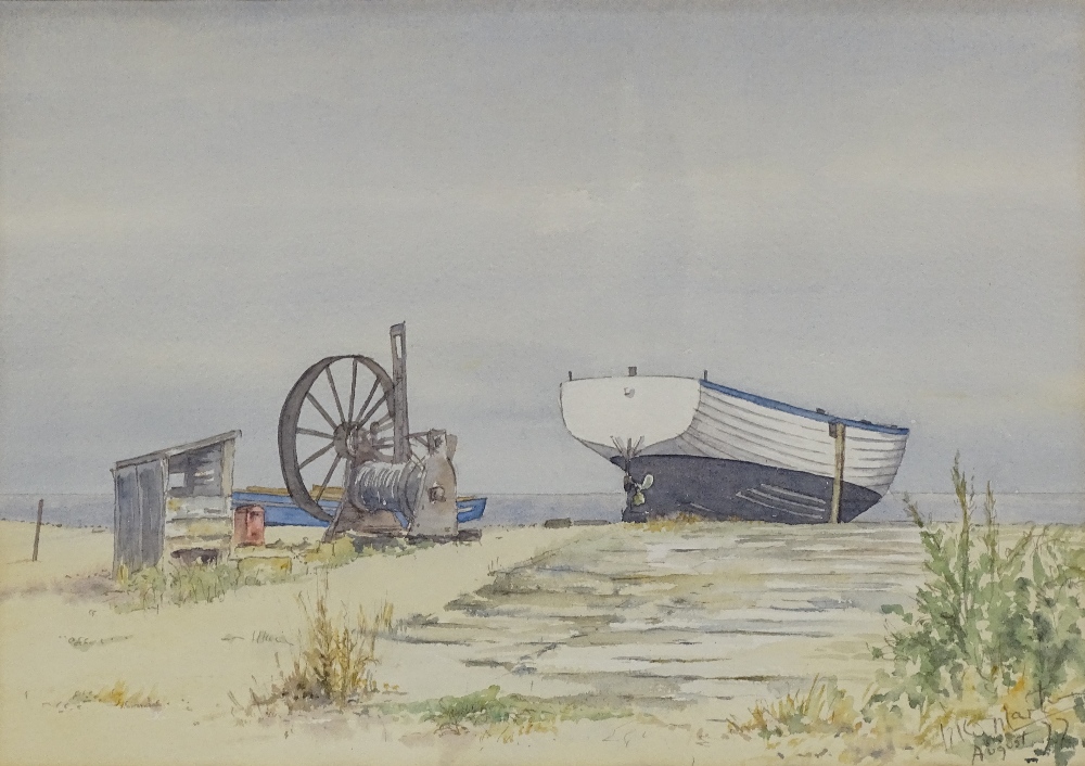 Maurice Martin, 3 watercolours, coastal scenes, largest 14" x 20" (2 framed) - Image 3 of 4