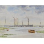 Maurice Martin, 3 watercolours, coastal scenes, largest 14" x 20" (2 framed)