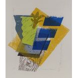 Colour screen print, abstract composition, indistinctly signed in pencil, dated 1994, Studio proof