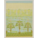 Charpentier / Aubert, embossed lithograph, lake scene, published by The Studio circa 1890, 9" x 6.