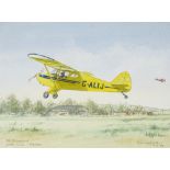 Maurice Martin, 6 watercolours, aircraft studies, circa 1990, 9" x 13", mounted (6)