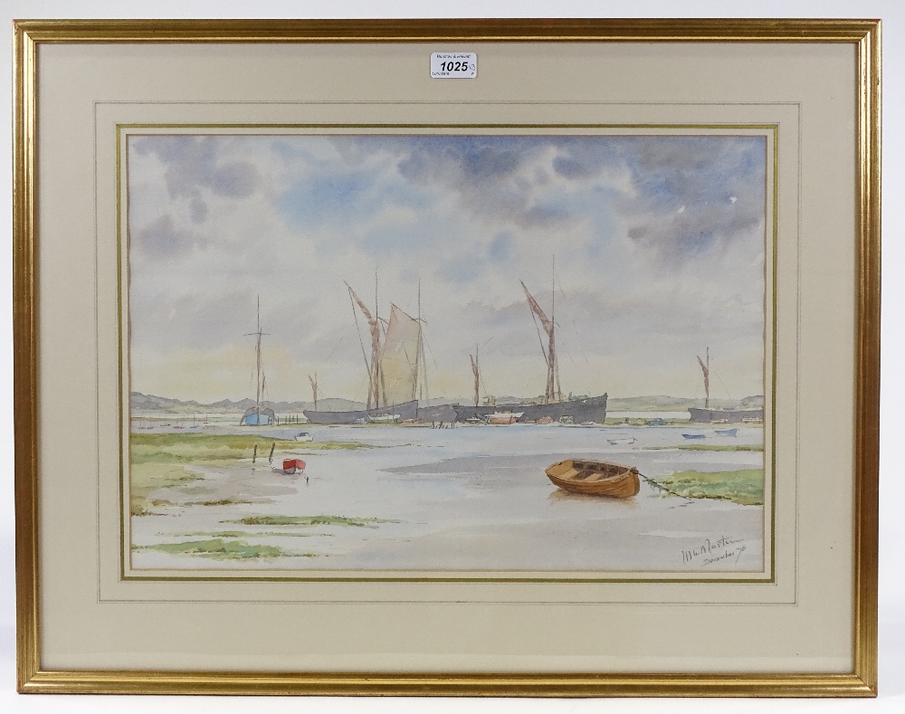 Maurice Martin, 3 watercolours, coastal scenes, largest 14" x 20" (2 framed) - Image 2 of 4