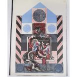 Kenneth Rowell (1920 - 1999), pair of lithographs, Ceremony and Ritual Objects, both signed in