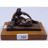A small signed erotic bronze
