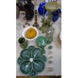 Candlesticks, face pots, bottles etc